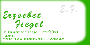 erzsebet fiegel business card